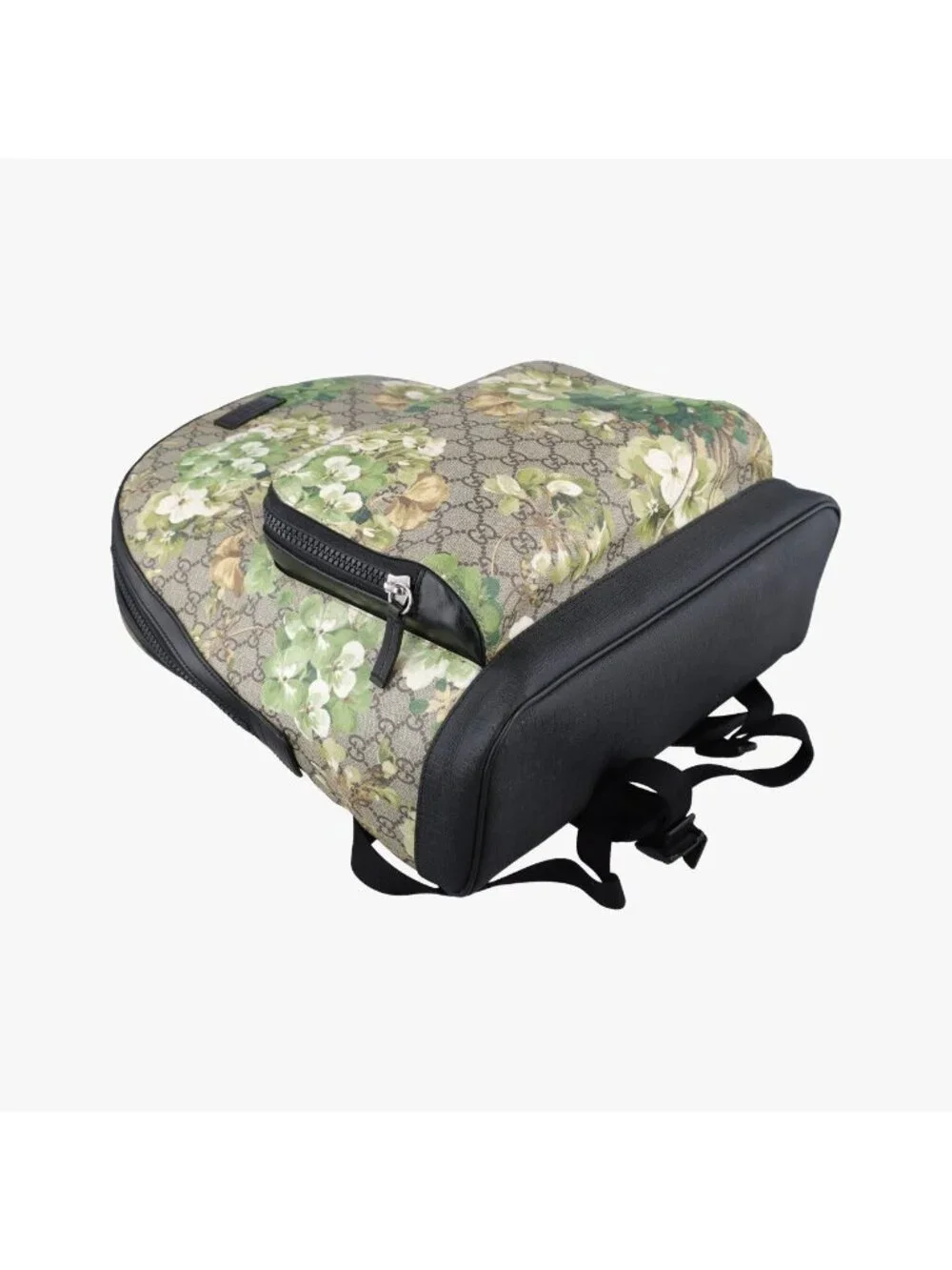 Gucci GG Blooms Black Beige Multi Leather Backpack